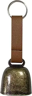 Bear Bells for Dogs - Bear Alarm Retro Metal Bear Horn | Anti-Theft Bell Tracker Noise Maker Bell Bear Keychain with Faux Leather Strap for Survival Hiking Cycling