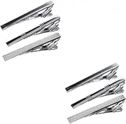 [SAFIGLE] 2sets Men's Tie Clip Bar Fashionable Shirt Clip for Business Suits Elegant Accessory for Men's Wardrobe 3pcs*2