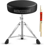 Adjustable Drum Throne & Guitar Stool with Thick Memory Foam Padding