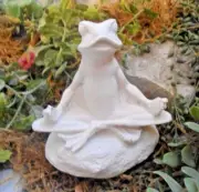 Latex frog Buddha mold plaster cement yoga meditation zen statue mould 4" x 4"