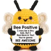 Handmade Crochet Bee Doll – Funny Knitted Plush, Positive Energy Gift, Home & De