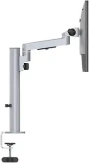 Single Monitor Arm Heavy Duty,Adjustable Height Angle Monitor Riser,Silver Monit
