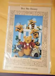 1997 Homespun At Heart Designs "Bee My Hunny" Plush Bears Craft Pattern HS49