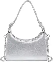 [Milisente] Clutch bags for Women Prom Wedding Evening Handbags Clutch Purse With Short Rhinestone Strap