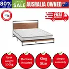 Metal Bed Frame King Size Beds Platform with Mattress