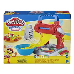 【PLAYDOH 培樂多】超值多入組 無毒(製麵料理機+繽紛20罐黏土組 共25罐補充罐)