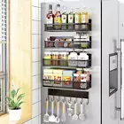 NestHub Magnetic Spice Rack for Refrigerator, 5 Pack Magnetic Shelf, Moveable...