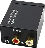 Digital to Analog Audio Converter | Optical Fiber Coaxial Signal to R/L Audio Converter Amplifier | 3.5mm Jack, Seamless Signal Fiber Conver for TV Audio