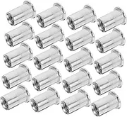 BUGUUYO 50Pcs Stainless Steel Threaded Insert Nuts for Versatile Applications Bulk Supply for Various Uses