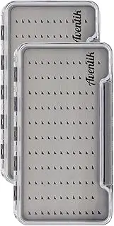 Aventik Waterproof Fly box,Waterproof Floating Fishing Lure Box (Large, Grip Foam Fly Box)