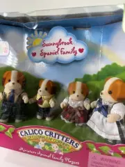 Calico Critters Sunnybrook Spaniel Dog Family Mini Play Set Sylvanian Rare NEW