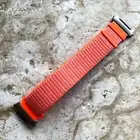Spicy Orange Sports Hook and Loop Adjustable Nylon Band Strap for Fitbit Ionic