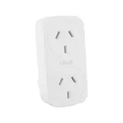 Click White Vertical Double Adaptor