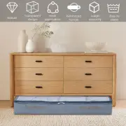 2Pcs Underbed Storage Bags Oxford Cloth Under Bed Storage Container guCYC