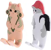 HEALEEP Sets Magnetic Hooks for Refrigerator Cat Design Magnets Decorative Stickers Easy to Apply and Remove Pcs