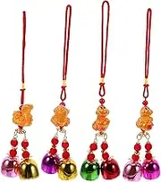 STOBAZA 4pcs Snake Bell Pendant Chimes for Outdoor Decorations Unique Festival Decor with Bells for Home Office and Classroom Use Lightweight