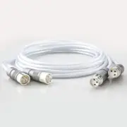 Pair Silver Plated Balanced Cable Male to Female HiFi XLR Cord Interconnect Wire