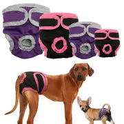 Washable Female Dog Diapers, Reusable Doggie Diaper Wraps For Female Dogs, Super-absorbent And Comfortable Black L