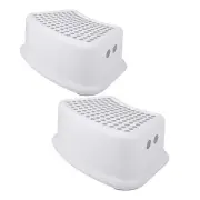 Step Stool for Kids (2 Pack), Toddlers Stool for Potty Training, Bathroom, Gray