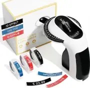 Embossed Label Maker Machine-E975 3D Embossing Label Makers with 3 Rolls Emboss Tapes, Handheld Vintage Embosser, Lettering Label Maker Embossing f...