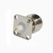 2x N Type jack female 4 Hole panel Mount Jack with solder post RF connector