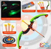 Kids Bow and Arrow Set with LED Lights with- Target + Quiver New In Box FREE S&H