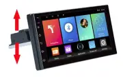 SINGLE DIN ADJUSTABLE STEREO GPS HEAD UNIT APPLE CARPLAY ANDROID AUTO CAMERA