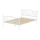 Artiss Bed Frame Metal Beds Base Double Size Platform Foundation White GROA