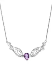 Samuel B. Silver 1.75 ct. tw. Amethyst Scrollwork Necklace