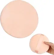 [AHQiZFX] 5 inch (13cm) Large Powder Puff, 1PCS Body Powder Puff, Ultra Soft Washable Large Round Velour Powder Puff, Loose Powder Puff for Face Cleaning, Makeup Loose Powder, Bath Powder (Flesh Color)