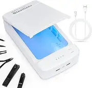 Nail Tool Sterilizer Box, TOEDO USB Sterilization Box for Nail Manicure Tools, Beauty Tweezers, Tattoo,Mobile Phone Sterilizing(white)