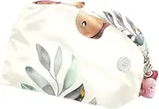 [YTYVAGT] 2-Pc,Scrub Bouffant Caps,Workout Hat with Sweatband Headgear for Women,Colored Flower Bush Unicorn