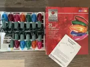 25 C9 Christmas STRING Lights GLASS Multi Color INDOOR OUTDOOR Incandescent