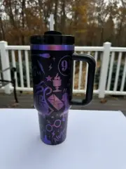 40oz Insulated Laser Engraved Tumbler NEW Harry Potter Colab Design Magic Spells