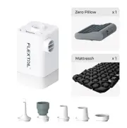 Portable Air Bed Pump 4800mAh Rechargeable Battery White PUMP+AIR MATTRESS+ZERO PILLOW