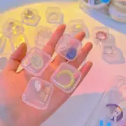 20pcs Mini Clear Plastic Small Box Jewelry Earplugs Empty Storage Case Organizer