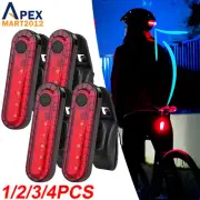 LED Bike Bicycle Light USB Rechargeable Rear Tail Safety Warning Flashing Lamp