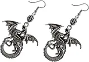 [SHERCHPRY] 1 Pair Dragon Earrings Dangle Earrings Women Drop Earrings Ear Jewelries Cool Earrings Bee Earrings Vintage Earrings Female Earrings Girl Alloy European and American Ear Hook, 3.2x1.6CM,