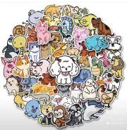 Cartoon Animal Pattern Assorted Waterproof Stickers 50PC
