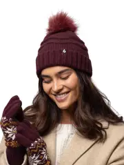 HEAT HOLDERS Cotswold Zig Zag Knit Thermal Beanie-WOMENS