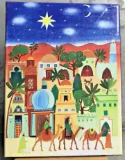2001 Galison Holiday Collection Box 18 Little Town Bethlehem New Greeting Cards