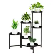 6 tier Metal Plant Stand Indoor Outdoor,Tiered Tall Corner Plant shelf for Mu...