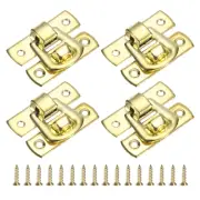 4 Pcs Hasp Clasp Latch Lock, 30 x 18mm Decorative Retro Toggle Latch, Gold