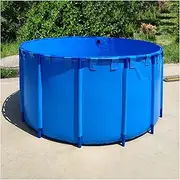 Pool Above Ground Canvas Fish Pond Pool, Foldable Emergency Water Storage Pool, Canvas Fish Pond Liner, Framed Swimming Pools for Breeding Koi(1x0.6m)