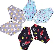 KOMBIUDA Pack Bamboo Charcoal Sanitary Pads Reusable Women's Menstrual Pad Set and Comfortable for Daily and Travel Use Random