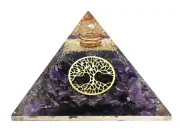 Amethyst Orgone Pyramid - Small Tree of Life