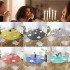 Round Fitted Vinyl Tablecloth Elastic Edged Waterproof Table Cover Protector