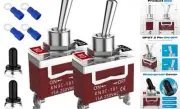 Toggle Switch, Malictele 12V 30A HeavyDuty ON/Off 2Pin SPST Waterproof Toggle