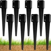 Fence Post Anchor - Heavy Duty Metal 4''x4'' Ground Spike for Fence, Mailbox,...