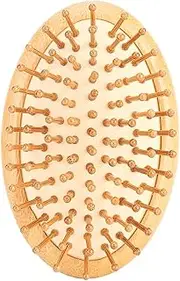 Burappoi Wooden Massage Comb, Mini Brush, Detangling Hairbrush Massage Hair Brush No Handle Scalp Care Styling Comb Paddle Hair Brush Hairdressing Comb for Straight Curl Hair(#1)